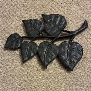 Elegant Black Leaf Wall Decor and/or Trivet